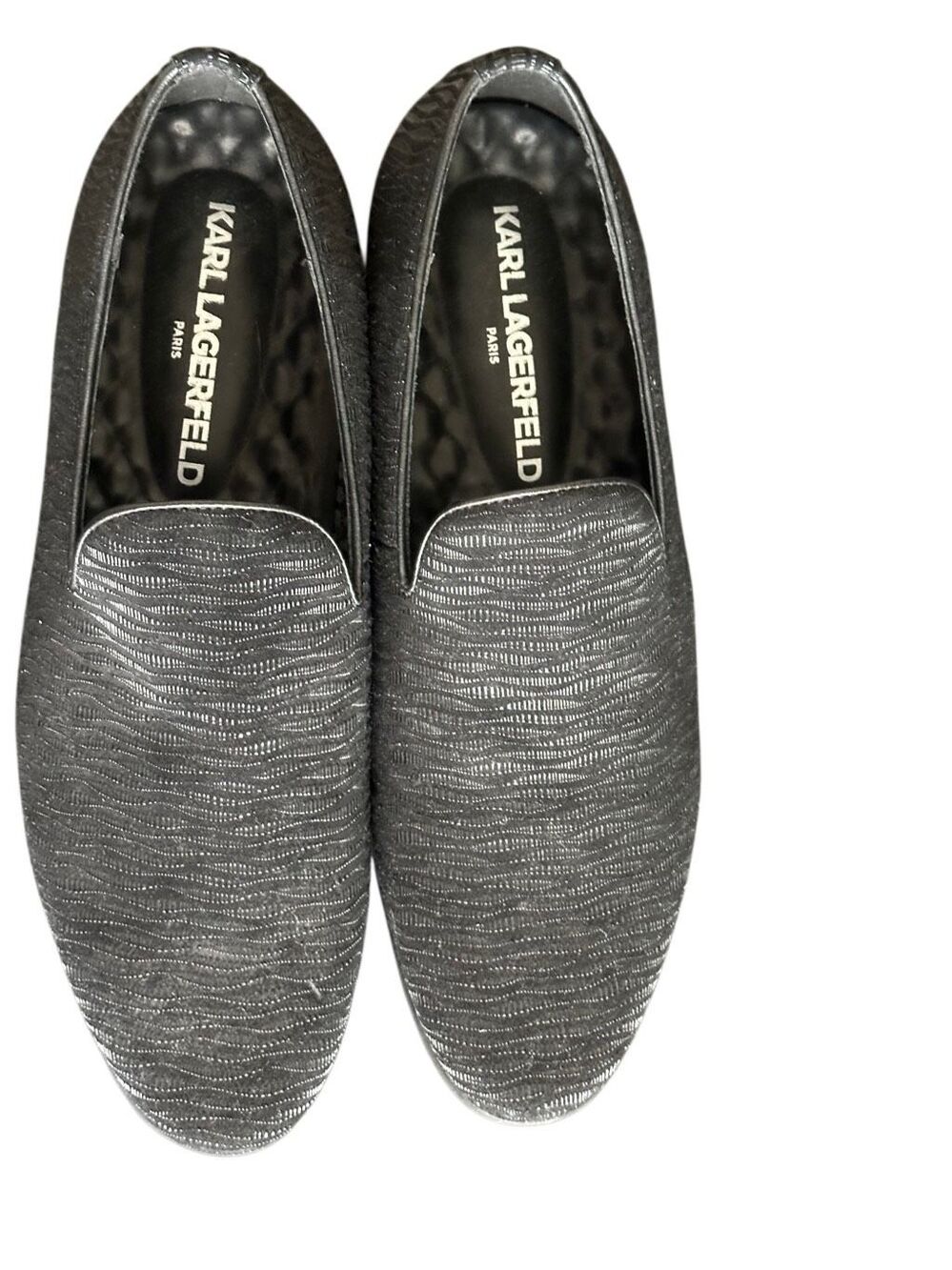Karl Lagerfeld NEW Men’s Wavy Leather Loafers Size 9